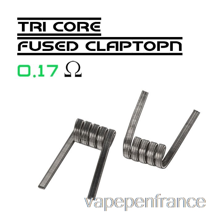 Wotofo Comp Wire - Bobines Préconstruites 0,17ohm Tri-core Fused Clapton - Paquet De 10 Stylo Vape
